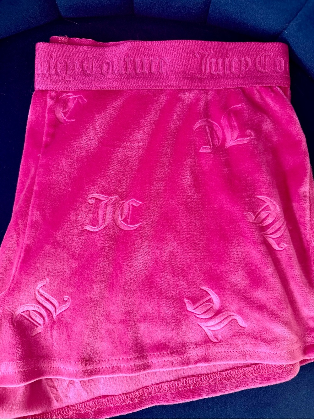 Juicy Couture M Hot Pink Velour Logo Lounge Pajama Shorts
